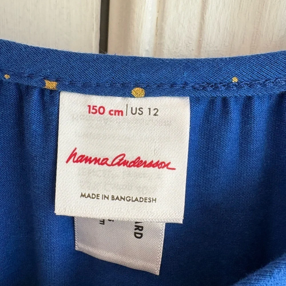 Hanna Andersson Blue Starry Kids Dress size 12
